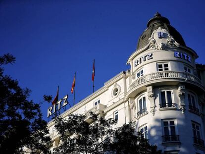 Fachada del hotel Ritz de Madrid, en una imagen de archivo.