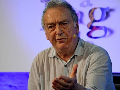 El director de cine Stephen Frears, durante su intervención en el Hay Festival.