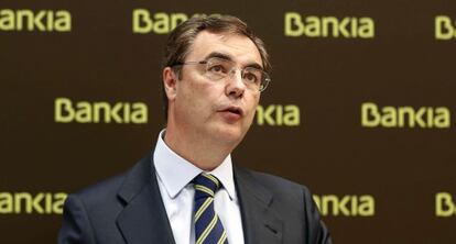 El consejero delegado de Bankia durante una rueda de prensa.