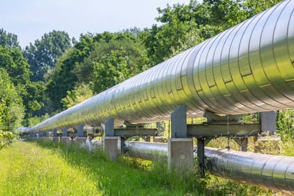 Tubería para el transporte de gas instalada en Holanda.