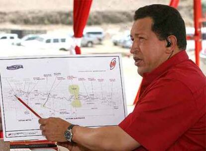 Hugo Chávez, durante su programa <i>Aló, presidente</i> el pasado domingo.