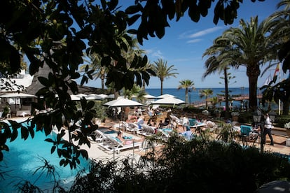 Beach Club del Marbella Club hotel, este jueves.