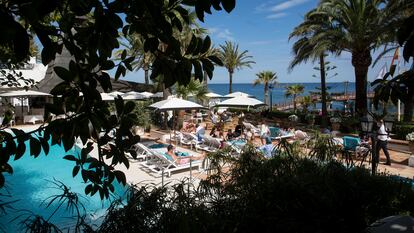 Beach Club del Marbella Club hotel, este jueves.