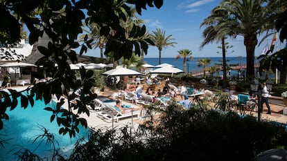 Beach Club del Marbella Club hotel, este jueves.