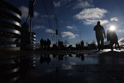 Vista desde fuera del Etihad Stadium, estadio del Manchester City.