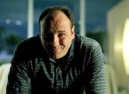 El actor James Gandolfini, en el papel del protagonista de <i>Los Soprano</i>.