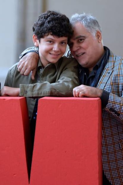 Jaime López y Benito Zambrano, en la presentación de 'Intemperie' en Valladolid.