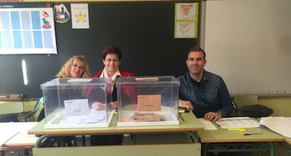 Mario Torija este domingo en la mesa de Villarejo de Salvanés.