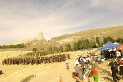 Un momento del rodaje de la batalla entre el Tercio español y las tropas francesas en Uclés (Cuenca).
