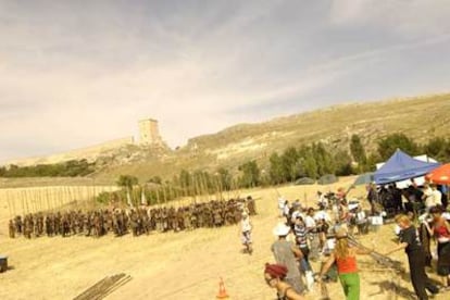 Un momento del rodaje de la batalla entre el Tercio español y las tropas francesas en Uclés (Cuenca).