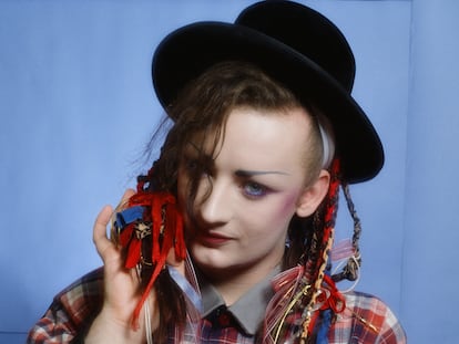 Boy George of Culture Club in Tokyo, Japan, circa June 1983.