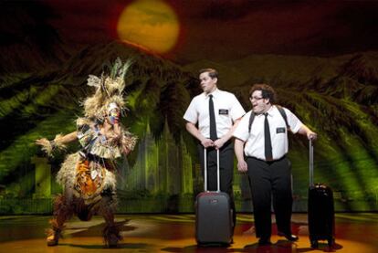 Una escena del musical <i>The book of Mormon.</i>