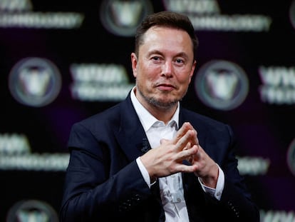 Elon Musk en una conferencia de inovación, en junio de 2023.