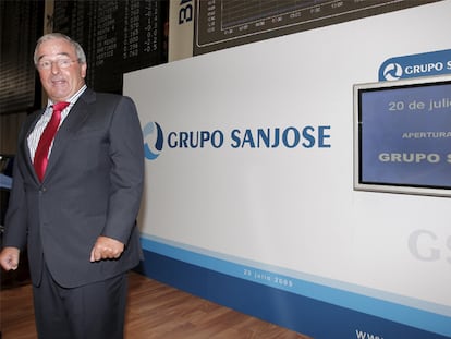 Jacinto Rey, presidente del grupo San José, en la Bolsa de Madrid, en una imagen de archivo.