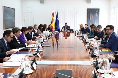 Reunión en La Moncloa del Consejo de Seguridad Nacional en febrero de 2023.