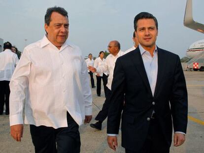 Pe&ntilde;a Nieto junto al gobernador del estado de Guerrero, este jueves