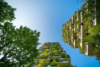 Vista del Bosco Verticale de Milán de Stefano Boeri.