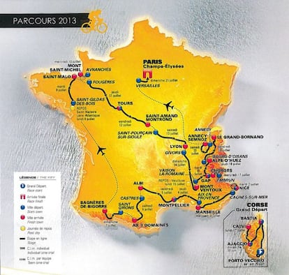 Itinerario del Tour