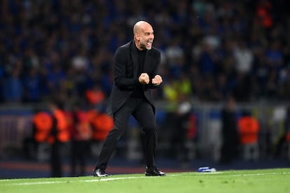 Pep Guardiola durante la final de la Champions el pasado 10 de Junio en Estambul.