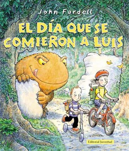 <a href=http://www.editorialjuventud.es/4009.html>El día que se comieron a Luis</a>. (John Fardell. Juventud).<P> Luis y su hermana mayor, Sara, salen a dar un paseo por el bosque y, de repente, un Comilón se come al pequeño de un bocado. Hay que actuar rápido y Sara lo hace, atravesando con su bici bosques, mares y montañas. Una divertidísima historia plena de imaginación, con atractivas y detalladas ilustraciones (siempre se descubre algo nuevo en cada una, como los fantásticos tuneos que Sara va haciendo en su bici) del propio autor.