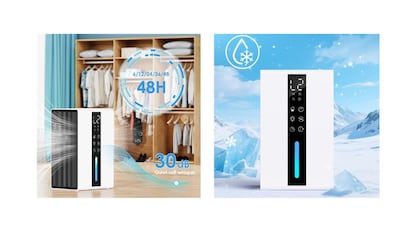 deshumidificador de bajo consumo con luces led ajustables