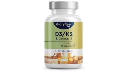 Estas cápsulas integran vitamina D3 y también el compuesto K2 con 90 cápsulas en total.