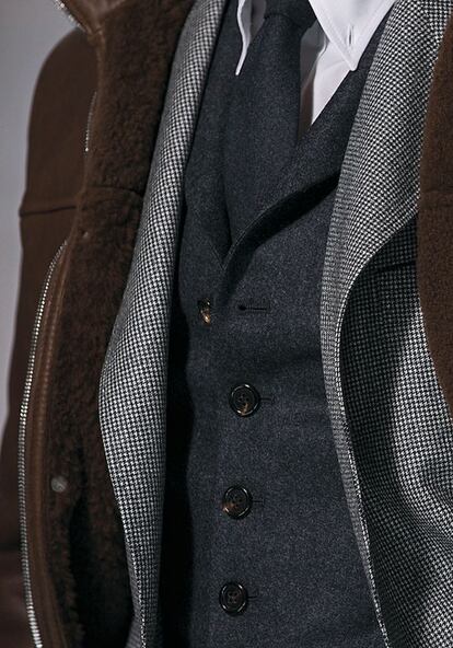 Detalle de un diseño de Brunello Cucinelli para esta temporada, que une la sastrería con la estética deportiva.