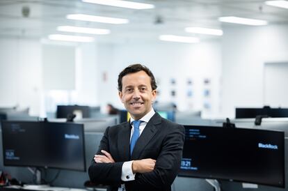 Aitor Jauregui, en las oficinas de BlackRock en Madrid.