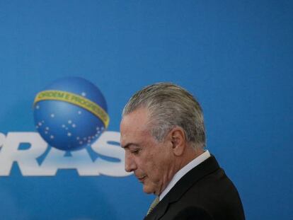 O presidente interino, Michel Temer.