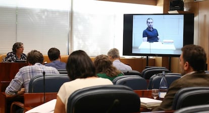 Jose Luis Aneri declara por videoconferencia en la Comision de Investigacion sobre corrupcion politica en la Comunidad de Madrid.