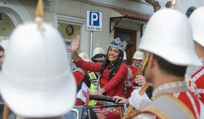 Kaiane Aldorino tras ser proclamada miss Mundo.