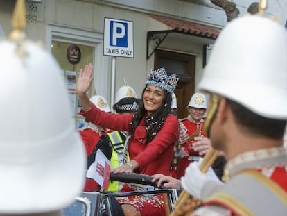 Kaiane Aldorino tras ser proclamada miss Mundo.