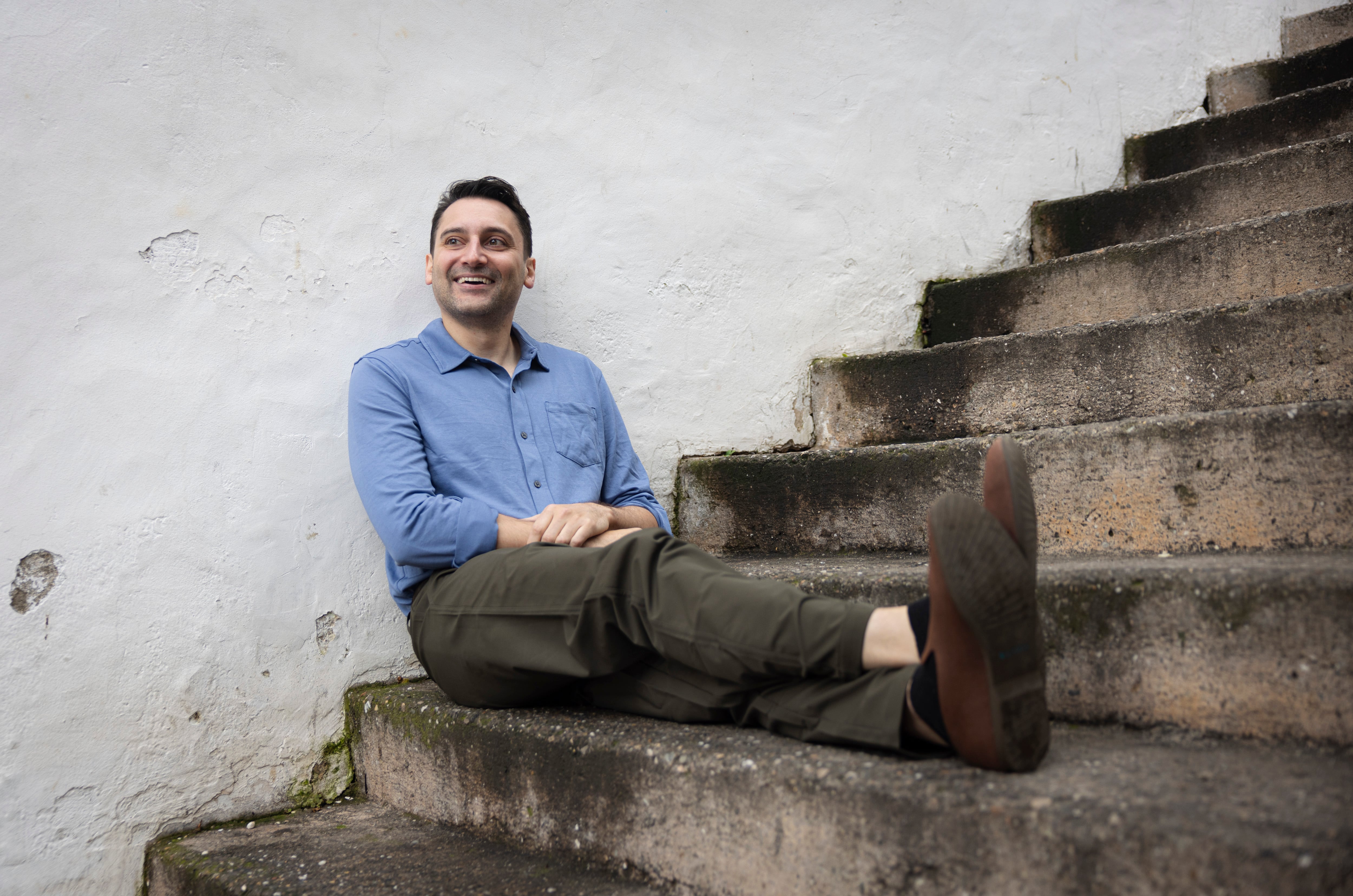 Ben Collins en el Poble Espanyol de Barcelona.