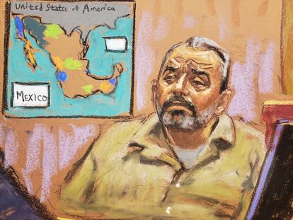 Edgar Veytia declara en el juicio contra Genaro García Luna en Nueva York, el 7 de febrero.