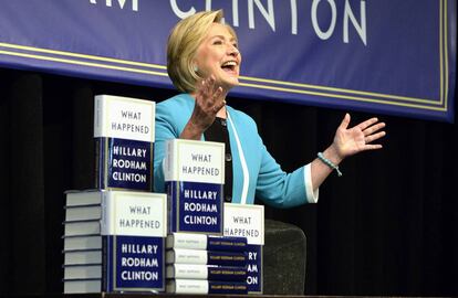 Hillary Clinton durante la promoción de su libro 'What Happened' en Nueva York el pasado 12 de septiembre.