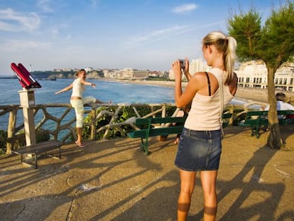 El paseo marítimo de Biarritz (Francia).