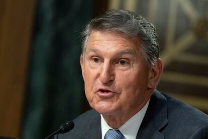 Sen. Joe Manchin, D-W.Va., speaks during a Senate Appropriations Committee hearing, July 11, 2023