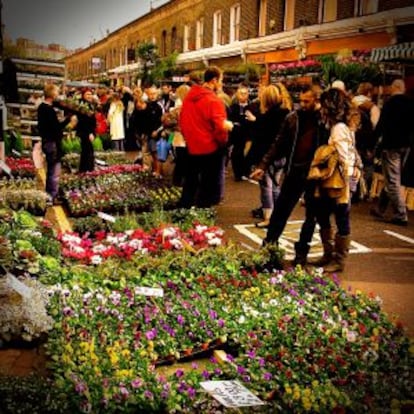 Mercado de flores de Columbia Road, en Shoreditch (Londres).