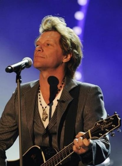 Jon Bon Jovi durante una presentación de televisión en Alemania el 23 de enero de 2010
