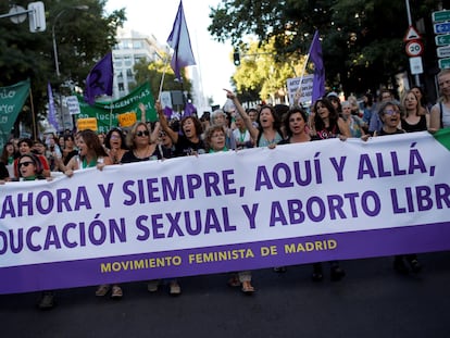 Manifestación a favor del derecho al aborto en Madrid, en septiembre de 2019.