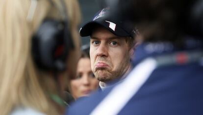 Vettel, tras la sesión de clasificación en Shanghái.