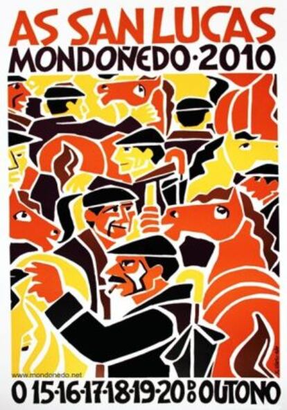 Cartel de Xosé Vizoso para las fiestas de Mondoñedo
