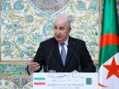 El presidente argelino, Abdelmayid Tebún, el 3 de marzo en Argel.