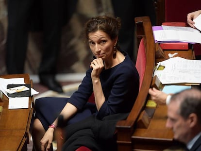 La ministra francesa de Cultura, Audrey Azoulay, en la Asamblea Nacional, en Par&iacute;s, el pasado 10 de enero.
