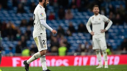 Isco y Sergio Ramos, durante el partido entre el Real Madrid y la Real Sociedad.