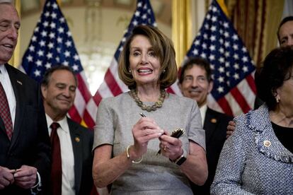 Nancy Pelosi, el viernes en la Cámara de Representantes.