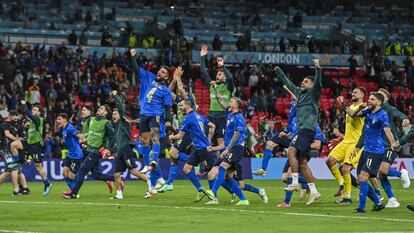 El conjunto italiano celebra el pase a la final. 