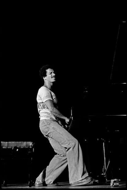 Keith Jarrett, en el festival de Antibes, en 1976.