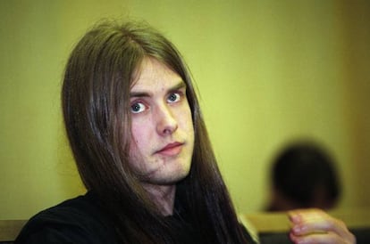 Varg Vikernes en 1994, durante su juicio por asesinato y atentados.