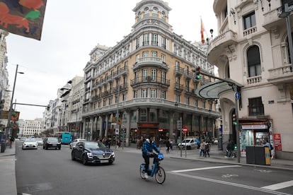 El antiguo Iberostar Las Letras, en la Gran Vía madrileña, en plena reforma para convertirse en el futuro hotel Nomade de cinco estrellas